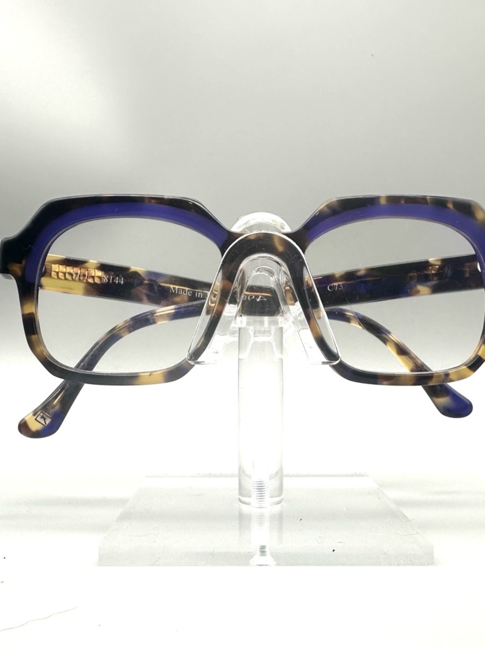 SEE 8144 Tortoise Purple Square Eyeglasses Frames Made in Japan 49-20-145 C73